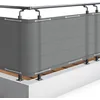Image de Sol Royal Brise Vue Balcon Extérieur PES SolVision PB2 90x300 cm Gris   Brise Vent Terrasse avec  illets, Cordons, Résistant à l'eau & aux Intempéries   Cache Balcon 160 g/m² avec Protection UV