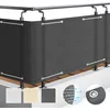 Image de Sol Royal Brise Vue Balcon Extérieur 90x500 cm HDPE SolVision HB2   Protection Opaque pour Balcon Terrasse, Résistant à l'eau & aux Intempéries   Cache Balcon Anthracite avec Protection UV, Cordon