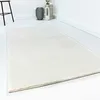 Image de Tapis de couloir à poils courts - Couleur unie - Doux et moelleux - Antidérapant - Tapis moderne idéal pour le salon, la chambre à coucher, la chambre d'enfant - LAGO (120 x 170 cm, crème beige)
