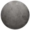Image de Tapis rond en fausse fourrure - Couleur unie - Doux et moelleux - Facile d'entretien - Idéal pour le salon, la chambre à coucher, la chambre d'enfant - Villa Rosso (120 cm rond, gris anthracite)