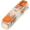 Image de Borne de connexion universelle Wago 221 Inline à leviers pour fils souples et rigides 2x4mm² - boîte de 60 pièces