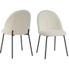 Image de Mobel - Sit - Lot de 2 chaises Taylor housse beige, pieds noirs - 49,5x47,5x84cm OS