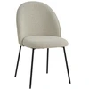 Image de Mobel - 2 chaises Taylor couverture gris-beige, pieds noirs - 49,5x47,5x84cm OS