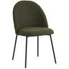 Image de Mobel - Sit - Lot de 2 chaises Taylor couverture verte, pattes noires - 49,5x47,5x84cm OS