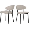 Image de Mobel - Sit - Lot de 2 chaises Sit&Chairs revêtement beige, pieds noirs mats - 56x53x82cm OS