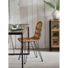 Image de Mobel - Chaise Rattan marron/noir - 50x60x84.5 cm OS