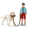 Image de Schleich Promenade avec Labrador Retriever