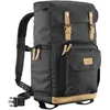 Image de Mantona Luis Sac Dos Photo rétro, Appliques Cuir, avec Housse de Pluie, aménagement Flexible avec Compartiment pour Ordinateur Portable, pour 1 Appareil Photo Reflex, 3 objectifs, Accessoires, Noir