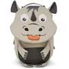 Image de Affenzahn Petit Ami Sac à dos ergonomique pour enfants de 1 à 3 ans, réfléchissant avec tire-langue et étiquette nominative Rhino - Beige