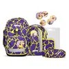 Image de ergobag Pack Set Cartable, Sac à Dos Scolaire, Ergonomique, 6 pièces, pour la première Classe de l'école Primaire SuperpowerBear - Lilas