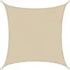 Image de AMANKA Voile d'ombrage UV - 2x2m HDPE Carré Protection Solaire Toile de Jardin Toiture Balcon Beige