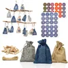 Image de DuneDesign Calendrier de l'Avent à remplir 2025 - DIY 24 sachets en tissu avec guirlande et set d'autocollants - Calendrier de Noël à remplir soi-même Sachets de l'Avent à remplir Enfants