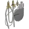 Image de Hansa Corps de base robinetterie bain 4 trous, chrome