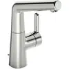 Image de Hansa Mitigeur lavabo monocommande HANSADESIGNO Style ND, acier inox, avec tirette, bec 151 mm, chromé