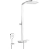 Image de Hansa Thermostat de douche HANSAEMOTION AP, 3 jets, verre, chrome/blanc