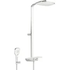 Image de Hansa HANSAEMOTION Robinet Mitigeur AP Wellfill, Batterie, 3 jets, Verre, chromé/blanc