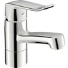 Image de Hansa Mitigeur lavabo HANSACARE sans plage, noir, levier long, bec 133mm, chromé