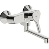 Image de Hansa HANSAPALENO Mitigeur lavabo monocommande mural, sans vidage, bec 242 mm, chrome
