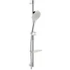 Image de Hansa HANSAVIVA Garniture de barre murale, 766mm, avec Handbrausen à 3 jets, y compris flexible de douche, porte-savon, 441602, Couleur: Chrome