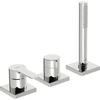 Image de Hansa HANSALIGNA Set de montage prêt Mitigeur bidet 3 trous, rosace carrée, chrome