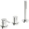 Image de Hansa HANSARONDA Set de montage prêt Mitigeur monocommande bidet 3 trous, rosace ronde, chrome