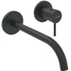 Image de Hansa Hansapublic Mitigeur de lavabo, monocommande, encastré, saillie 225mm réglable, 57932171, Couleur: Noir mat
