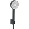 Image de Hansa Hansabasicjet Set de douche à main, technique anti-calcaire, diamètre 95 mm, débit éco, 3 jets, 44680133, Couleur: Noir mat