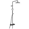 Image de HANSA HANSAmicra Système de douche, douche de tête 200mm, ronde, 3 jets, saillie 445-470mm, 4435013033, Couleur: noir mat