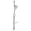 Image de Hansa HANSAVIVA Kit de Support Mural Eco, 766mm, avec Douchette 3 Jets, Tuyau de Douchette Inclus, Porte-Savon, Chrome, 441602100009