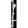 Image de Hansa HANSAVIVA Garniture de barre murale, 766mm, avec Handbrausen à 3 jets, y compris flexible de douche, porte-savon, 441602, Couleur: Chrome