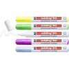 Image de edding 90 Marqueur pour tableaux en verre - multi-couleur (lumière) - étui de 5 stylos - pointe ronde 2-3 mm - marqueurs effaçables pour vitres - pour vitres, tableaux - effaçables à sec