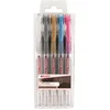 Image de edding 2185 Roller à encre gel - or, argent, blanc, bleu métallisé, rose métallisé - étui de 5 -,7 mm - stylo gel pour écrire, dessiner, pour mandalas, bullet journals - roller gel, stylo roller