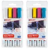 Image de edding 95 marqueur pour verre - multi-couleur - 4 stylos - pointe ronde 1,5-3 mm - marqueurs effaçables pour vitres - marquer des surfaces en verre (vitres, tableaux,tableau blancs) - effaçables à sec