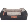 Image de TRIXIE Panier pour chien BE Nordic Föhr 100x80 cm en noir/sable   Panier pour chien carré pour petits & grands chiens - Confortable panier pour chien avec poignée pratique - Doux & lavable - 36592