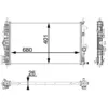 Image de MAHLE Radiateur du moteur Module de Refroidisement boîte de vitesses manuelle CR 927 000P Largeur de filet 401mm Longueur de filet 680mm Profondeur de filet 26mm