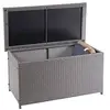 Image de Mendler Coffre à Coussins en polyrotin, HWC-D88, Coffre Jardin - Basic Gris, 51x115x59 cm, 250l