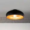 Image de B.K. Licht Plafonnier Zoe, noir-doré, métal, E27