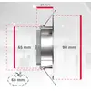 Image de B.K. Licht Spot encastré LED Slide, lot de 12, nickel mat, 3 000 K