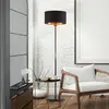 Image de B.K. Licht Lampe sur pied Kari, droite, noir/doré, textile, E27