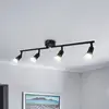 Image de B.K. Licht Plafonnier Jade, noir, à 4 lampes, GU10 LED, 3 000 K