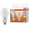 Image de Osram LED Star Classic A75 LED lampe pour la prise E27, forme de poire, verre Matt, 1055 lumens, blanc chaud (2700k), remplacement des ampoules 75W conventionnelles, non dimmables, 2 pack