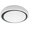 Image de LEDVANCE Applique et plafonnier LED intelligents pour une utilisation en intérieur avec technologie WiFi, couleur de la lumière variable(3000K-6500K), noir, 38cm, compatible avec Google et Alexa,ORBIS