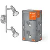Image de LEDVANCE LED Projecteur de haute qualité à 1 flamme en aluminium, adapté aux murs et plafonds intérieurs, source de lumière GU10 remplaçable incluse, blanc chaud (2700K), 3W, LED SPOT GU10 1x3W
