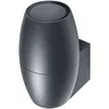 Image de LEDVANCE Applique murale à LED pour 1x lampes GU10, lampe design pour extérieur à optique canon, pour éclairage indirect 1 face, en aluminium de haute qualité gris foncé, ENDURA CANNON Wall Down