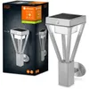 Image de LEDVANCE ENDURA SOLAR BOUQUET WALL SENSOR 36,5cm - applique solaire avec détecteur de mouvement, lampe de jardin, 3 modes de fonctionnement, 6W, 3000K, 200-550 lumen, IP44, argenté