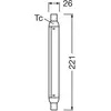 Image de Ampoule tubulaire LED OSRAM S15, S19, 22,1 cm, 4 W, 2.700 K