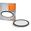 Image de LEDVANCE Plafonnier ORBIS Ultra Slim 235mm, noir, 15W, 1640lm, lumière blanche chaude homogène (3000K) + rétro-éclairage, gradation en trois étapes via interrupteur mural, ultra-slim, protection IP20