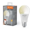 Image de LEDVANCE SMART+ WIFI LED lamp, frosted look, 9.5W, 1055lm, bulb shape with E27 base, warm white light at 2700K, dimmable, app or voice control, life of up to 20,000 hours