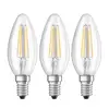 Image de OSRAM Ampoule bougie LED E14 4 W fil 2 700 K lot de 3