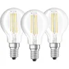 Image de Osram - Lot de 3 Ampoules LED Filament Sphérique - Culot E14-4 W Equivalent 40 W - Blanc Chaud 2700K
